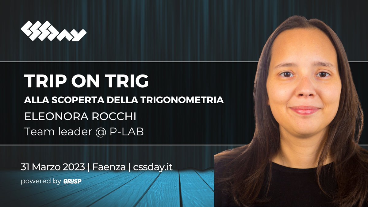 eleonora_rocchi's tweet photo. Il mio talk è stato ufficialmente selezionato per 
@cssday_it
!

Non vedo l’ora di prendere parte alla conferenza a Faenza &amp; Online il 31 Marzo 2023!

Prendi il tuo biglietto con il mio codice sconto 🎁speaker_10OFF

🎫 https://t.co/Q1JImOAkJI
#css #cssday #cssday23 #frontend https://t.co/DXyyWBuhHs