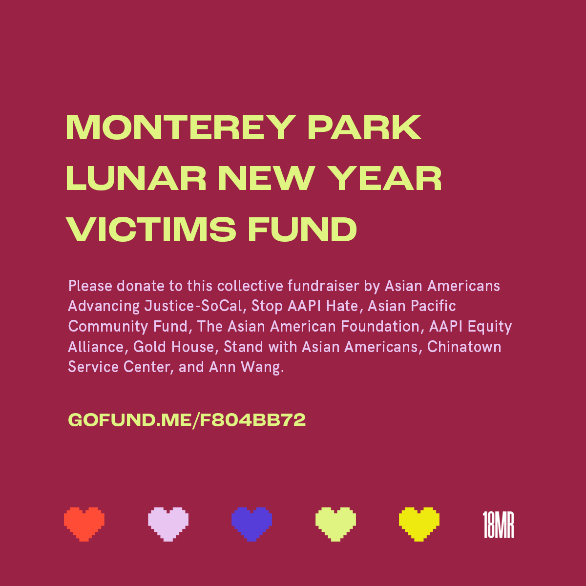 18millionrising's tweet image. To our Asian American community and especially the families and friends of #MontereyPark &amp;amp; #HalfMoonBay  victims, know that you are not alone in your pain. We're compiling grief circles and funds for victims here: