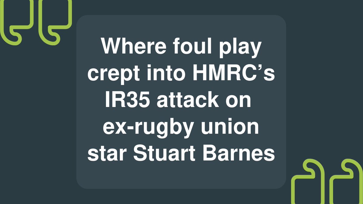 itcontracting's tweet photo. Former tax inspector at @BauerCottrell flags up where the FTT blew the whistle on the Revenue’s status match-up against Sky Sports commentator @SBarnesRugby. Read here: https://t.co/VRb1lTBBRt
#stuartbarnes #skysports #ir35 #hmrc https://t.co/IqGvIyGu6b