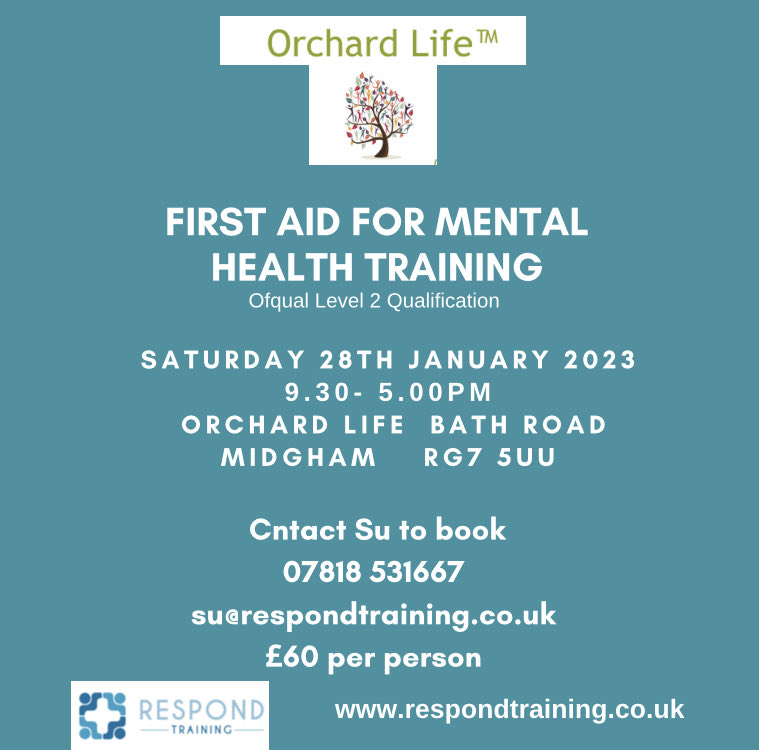 SuPorterScott's tweet photo. Last chance to sign up for a #firstaidformentalhealthcourse that I’m offering at a heavily discounted rate in #westberkshire this Saturday ! Advertised to yoga teachers but open to all. Great if you have a people facing or managerial role or if you just want to support others. https://t.co/mYOnx6zDrK