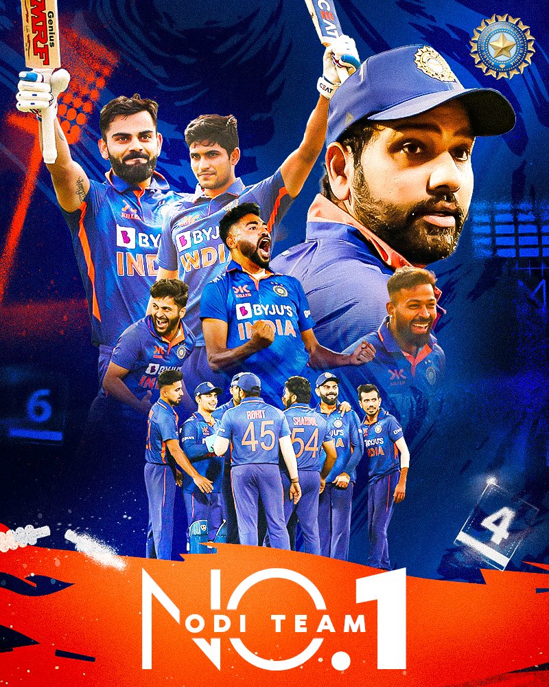 𝗡𝗨𝗠𝗕𝗘𝗥 1️⃣ 𝗜𝗡 𝗢𝗗𝗜𝘀!

Congratulations #TeamIndia 👏👏