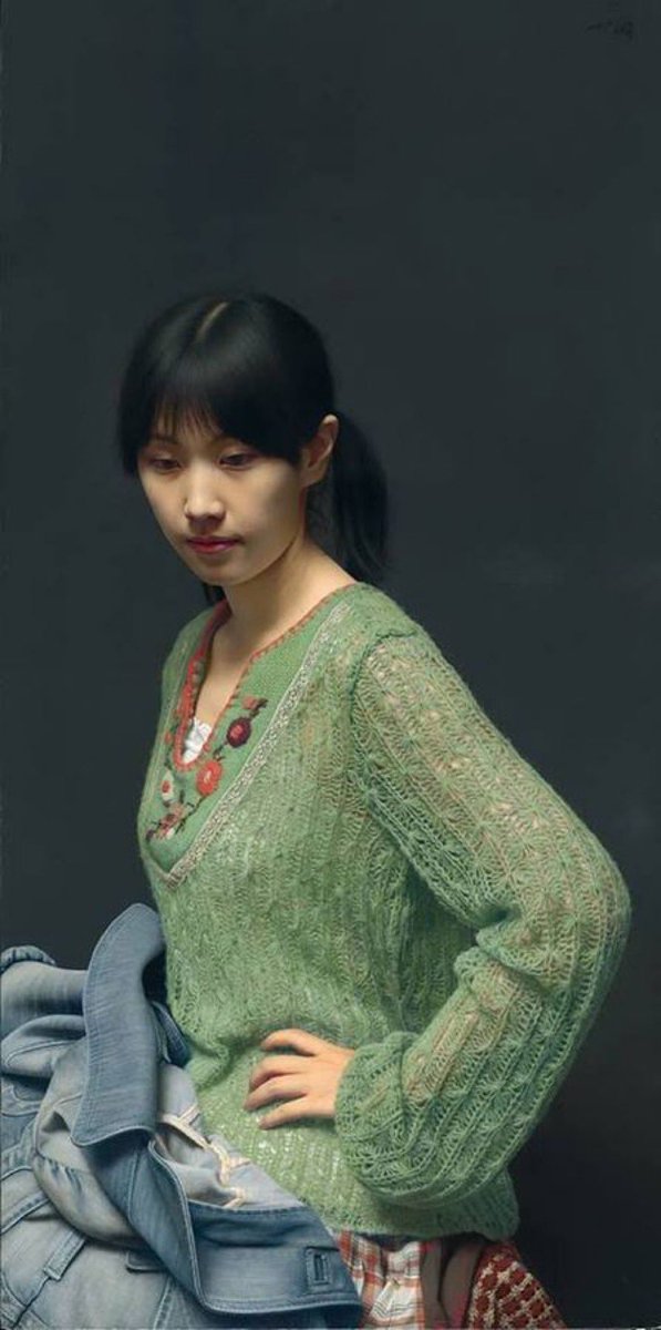 Il s'agit d'une peinture de l'artiste chinois Leng Jun. Son art est considéré comme le plus réaliste au monde.