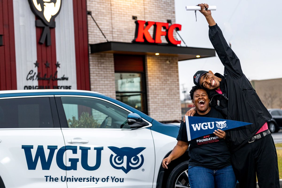 Want to go to college and pay $0 toward tuition?

We've got you covered. 🎓

In partnership with <a href="/wgu/">Western Governors U.</a>, eligible KFC restaurant employees can receive 100% tuition coverage at WGU starting Feb. 1.

Learn more 👉 kfcfoundation.org/wgu

#KFCFoundation #College #KFC #WGU
