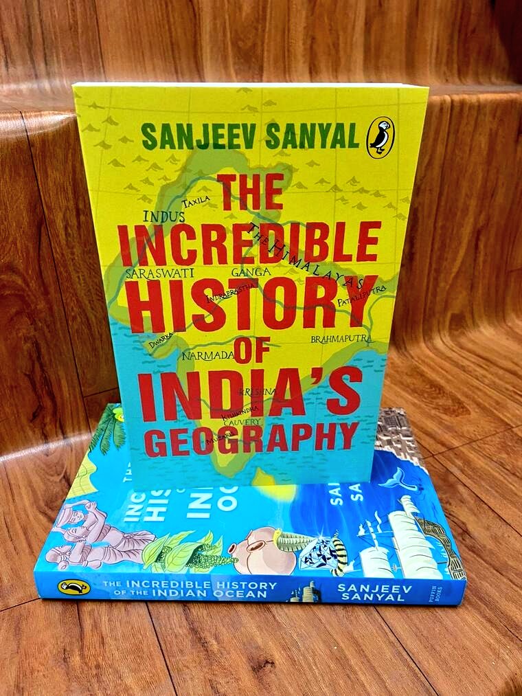PadhegaIndia_'s tweet photo. #VasantPanchamiWithPI. Flat 50% Discount.
It is very thoughtful of @sanjeevsanyal Ji to write such significant Books for the young Readers. 
Presenting :
• The Incredible History of Indian Ocean
• The Incredible History of India's Geography
Order 👉 https://t.co/Z5k0jCe5s8 https://t.co/zSlwDhZwsc