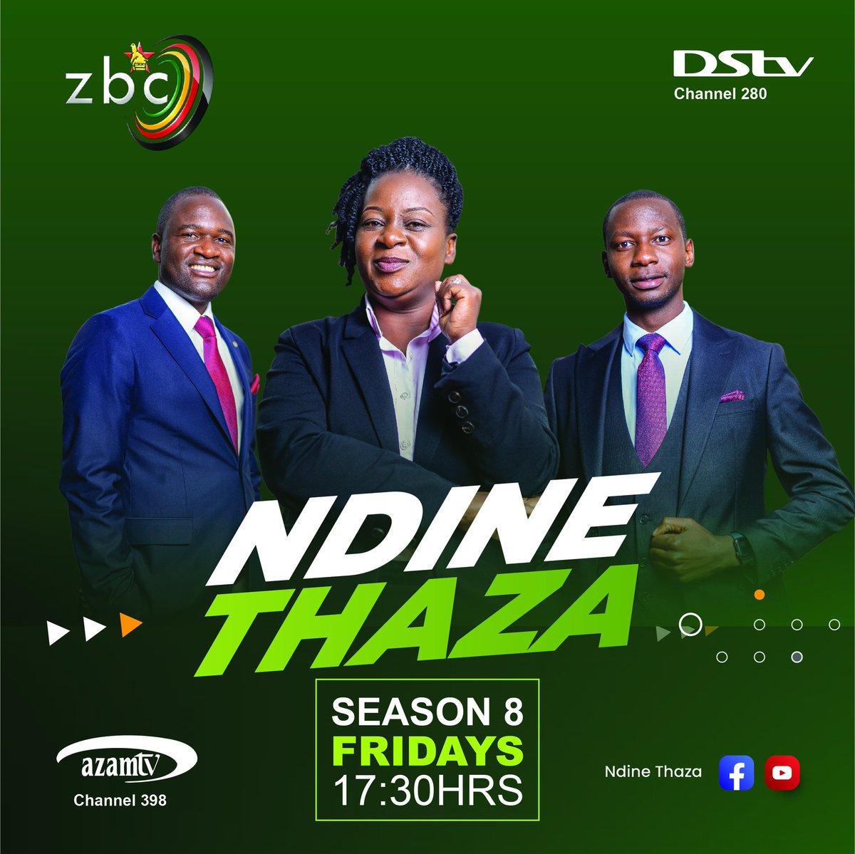 <a href="/ndinethaza/">Ndine Thaza TV Show</a> is back. Every Friday at 5:30pm on <a href="/ZBCtv/">ZBCTV</a>