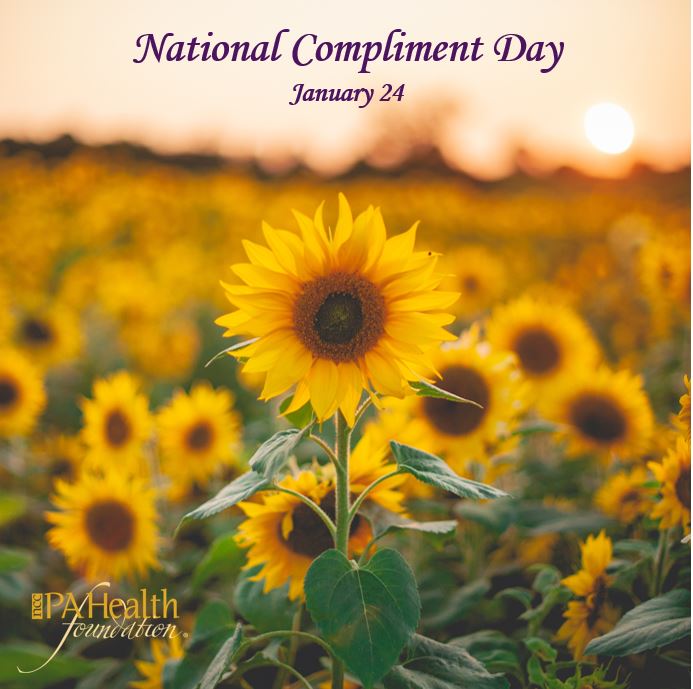 nccPAHealthFdn's tweet photo. Make kindness contagious by sharing a sincere compliment that tells a colleague, patient, friend, or family member that you see and appreciate them!  It matters – and so do you!
#PAsDoThat #DoGoodFeelGood #Compliment #Smile #MentalHealth #PAsForMentalHealth #MentalHealthisHealth https://t.co/2Sluf1g1Tg