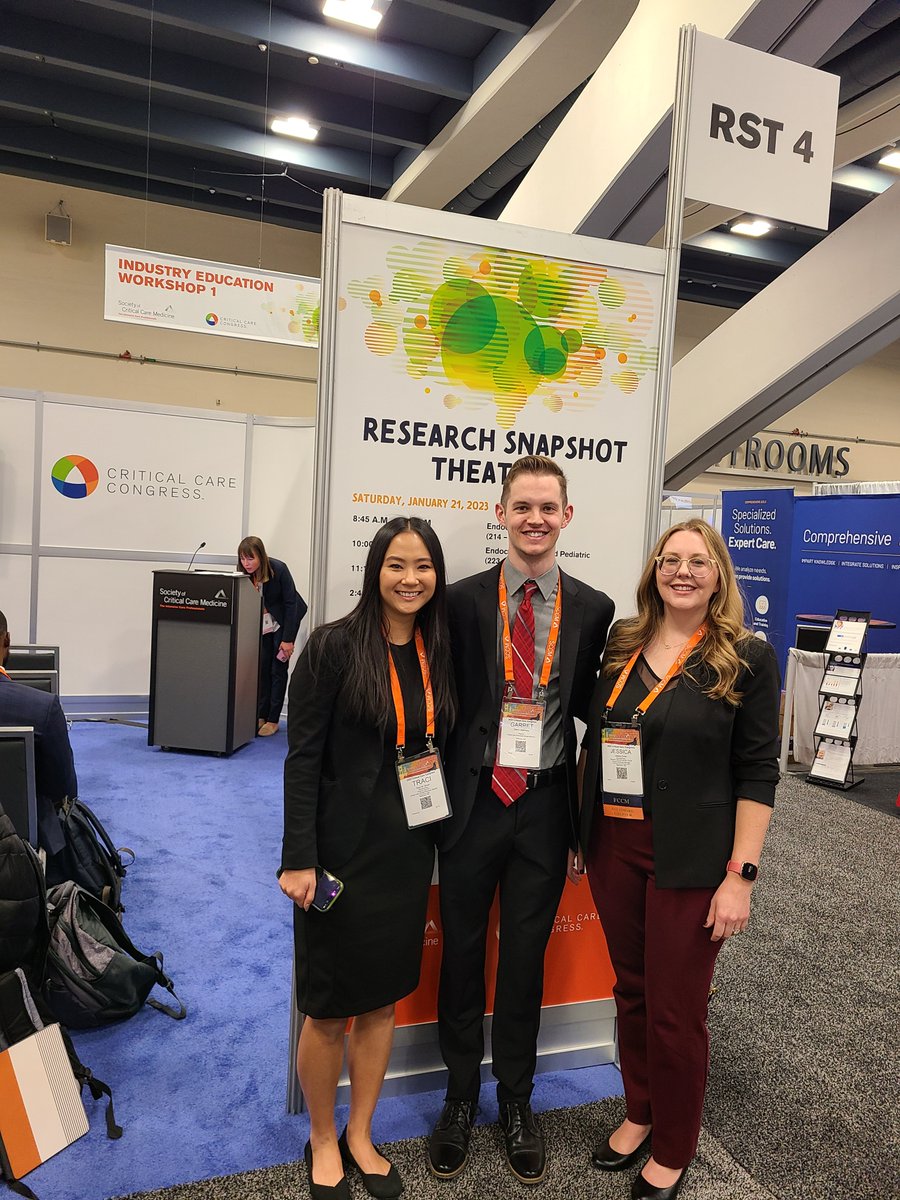 So proud of Garret Matthews presenting his PGY2 research project demonstrating survival rates with high-dose norepinephrine, which can help guide providers and families in decision making in the ICU <a href="/tracigrucz/">Traci Grucz</a> <a href="/DSugsPharmD/">Dave Sugrue</a> <a href="/salia_farrokh/">Salia Farrokh, PharmD, BCCCP, FNCS</a> <a href="/SCCM_CPP/">SCCM Clinical Pharmacy and Pharmacology Section</a>  #SCCM2023