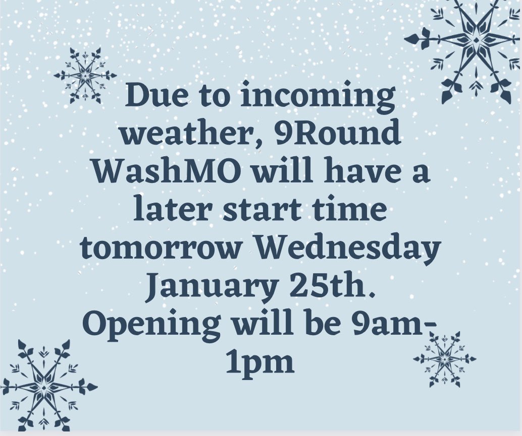 9Round_WashMo's tweet photo. Please plan accordingly ❄️❄️❄️ https://t.co/gpC7u8239q