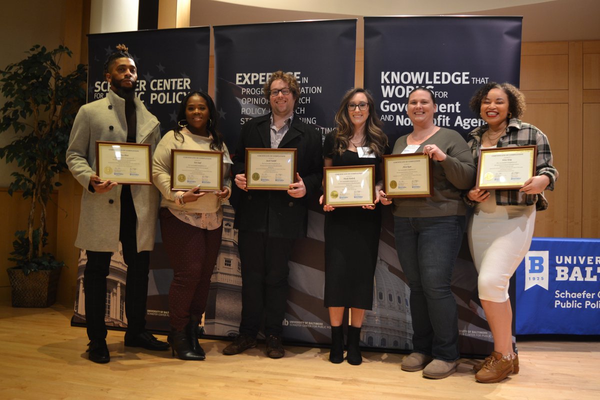 ubaltmain's tweet photo. Last week, @UBaltCPA's @SchaeferCenter hosted a graduation ceremony for its 2022 class of Community Development Fellows. 20 UBalt students worked with organizations across Baltimore to effect positive change this past year. https://t.co/cuLxnb44F4 https://t.co/6ZJdhWyJjo