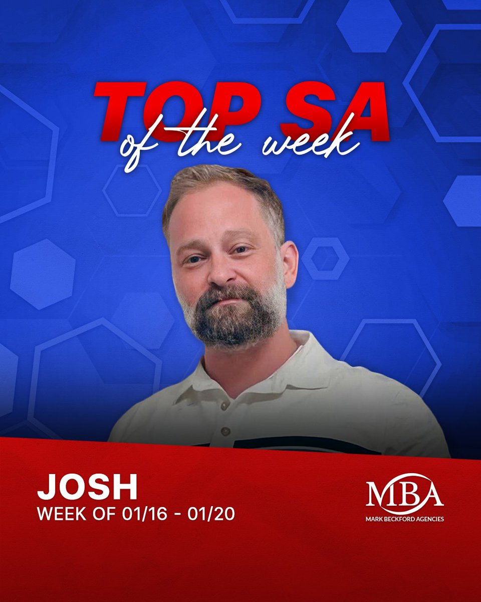 AgencyBeckford's tweet photo. Congratulations to our top producers of the week! 

Your hard work and dedication to excellence have truly paid off. Thank you for your contributions and for going above and beyond to make our company a success. 

#BeckfordAgencies #MBA #StrongerEveryDay #AIL #GAMESPEED #AlLife https://t.co/YvF5g67ZGD