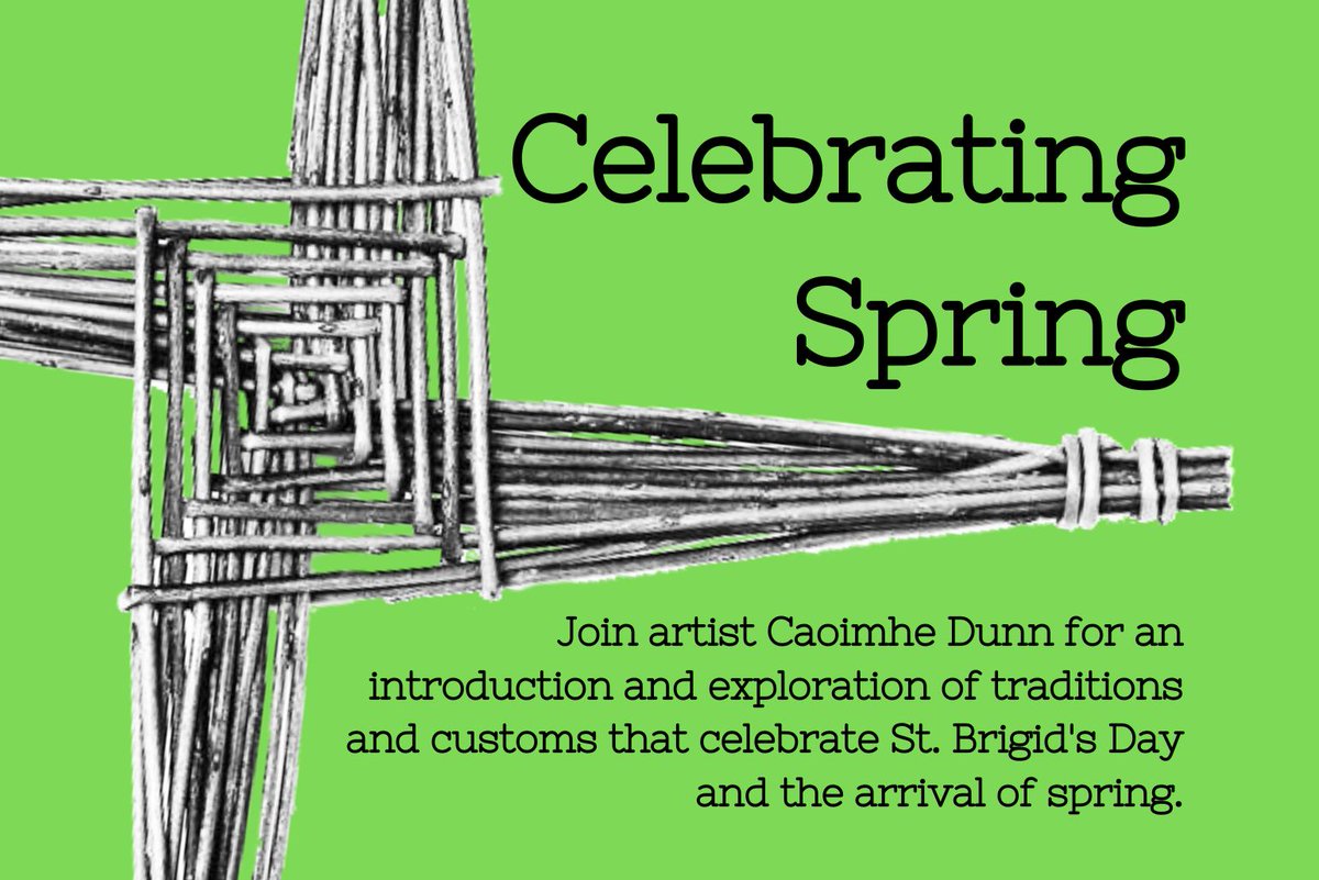 St Brigid's Day Workshop 
Wednesday 1st February at 2pm
Only €5 
Book now wexfordartscentre.ie
☎ Box office on 0539123764

Join #artist <a href="/DunnCaoimhe/">Caoimhe Dunn</a> to Celebrate #Spring!