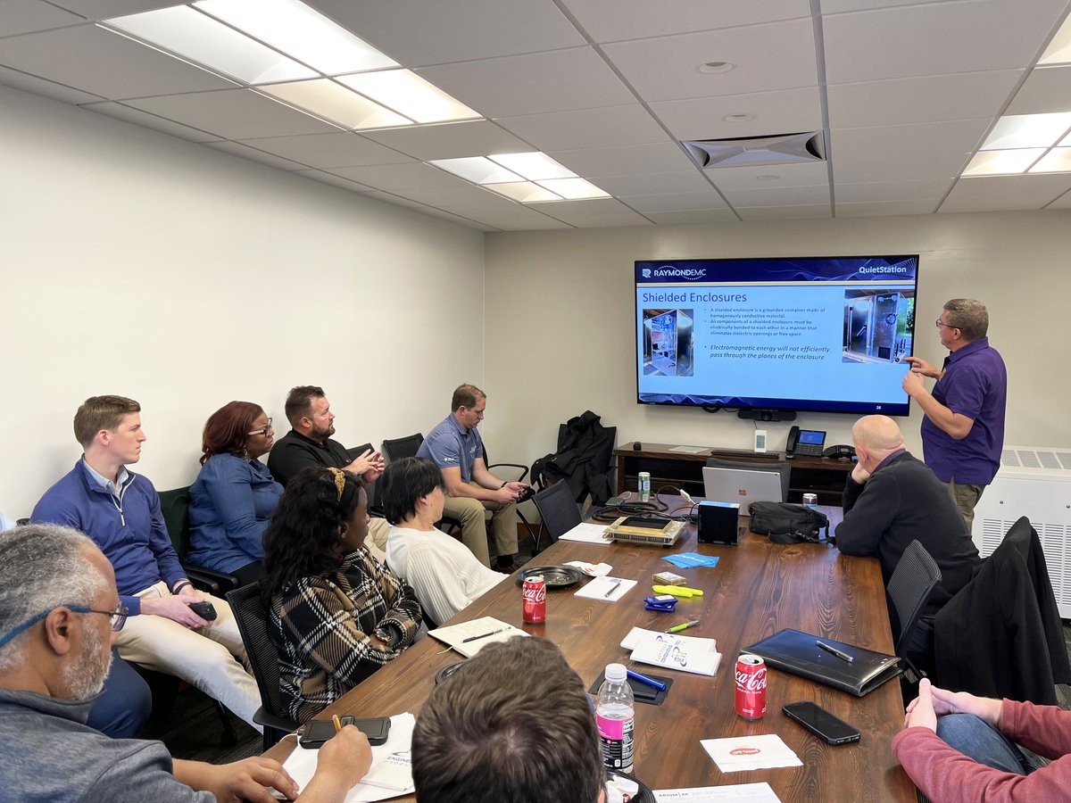 AriumAE's tweet image. #AriumAE’s #Engineering Team and COPT's Project Management Team had an informative Waveguide and Secure Enclosures training session at Arium’s Columbia office with Raymond EMC Enclosures Ltd. and H&amp;amp;B Engineered Products, Inc.
