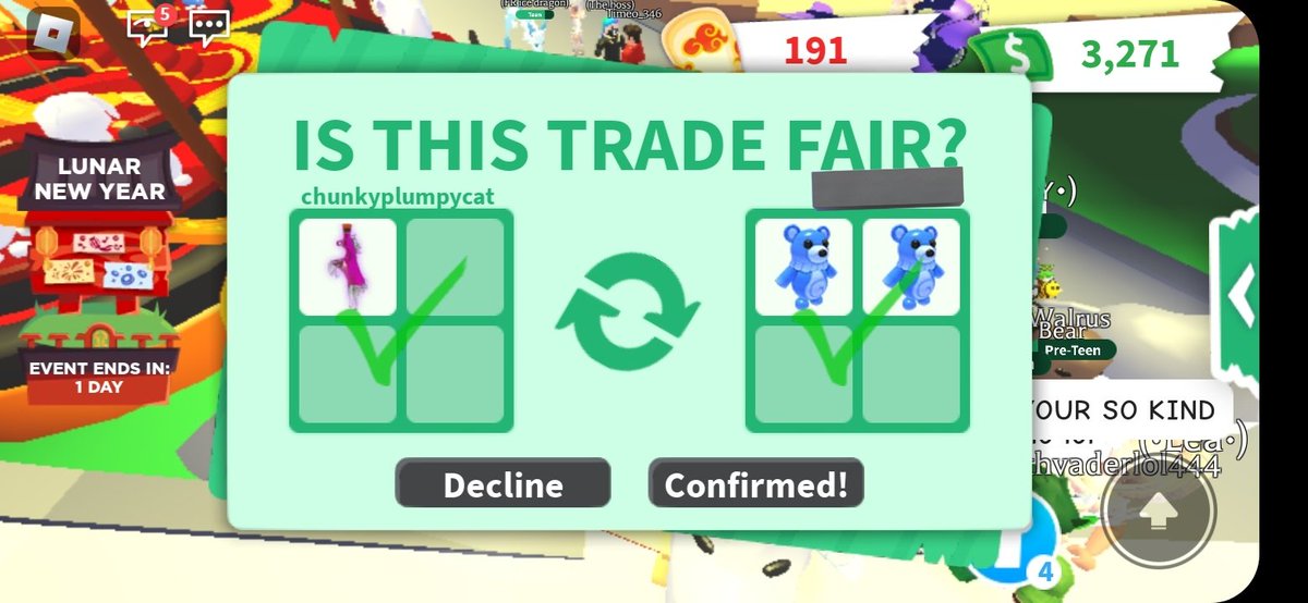 #adoptmetradingtuesday 
Did this trade!
Really proud of myself for doing this trade💪 Love the bears!❤️
My favorite pets of the update are the water rabbit and bear[: