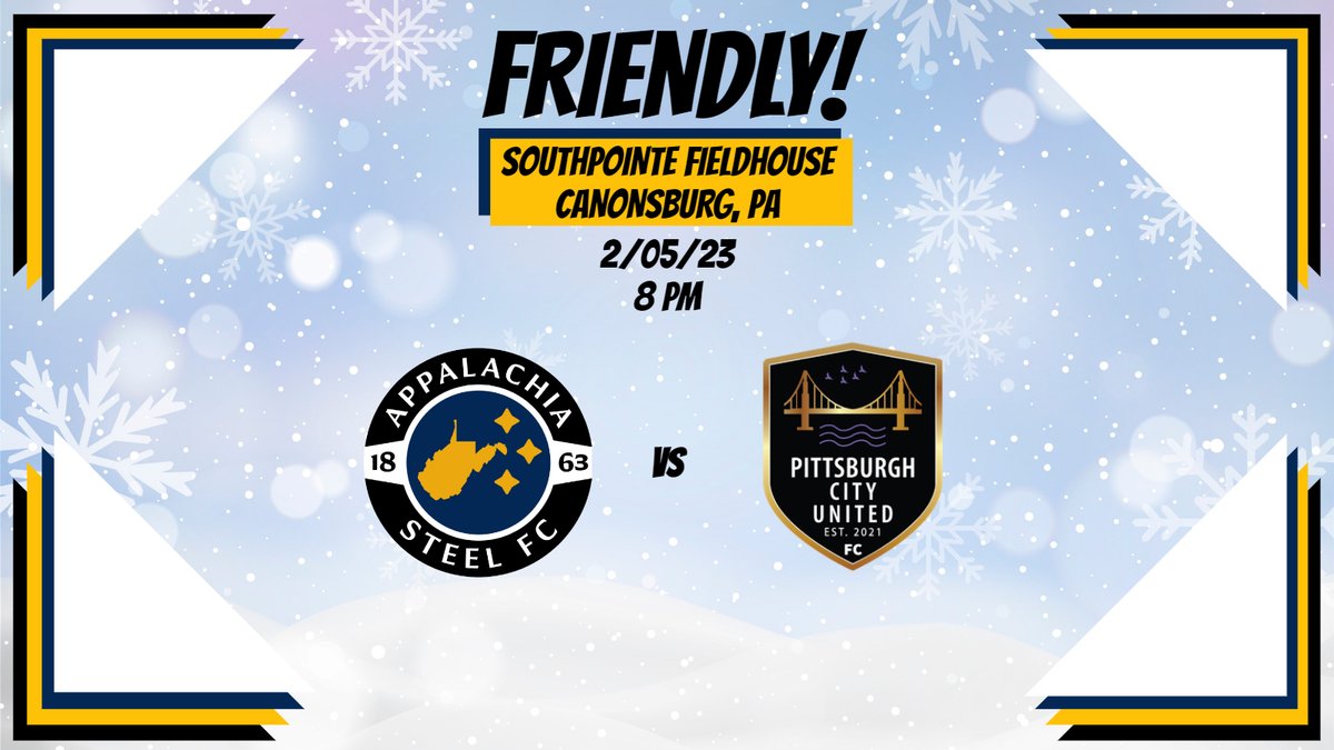 ASFC63's tweet image. 12 days to get ready for our re-match vs @pittcityunited! We came out victorious in the 1st leg back in December vs this UPSL squad with a 5-2 win but their roster has changed and so has ours. We look forward to the challenge and are excited for this opportunity. See yinz then!