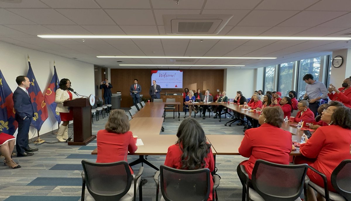 CM_Sayles's tweet photo. Nothing brings me greater joy than being with my @DST1913 Sorors from the @MCACDST &amp; @DSTPVAC Chapters! Our sisterhood and passion for public service know no bounds, and to honor their contributions to our community with a @MoCoCouncilMD proclamation is only fitting! #DeltaDay https://t.co/Jl35B3AZIE