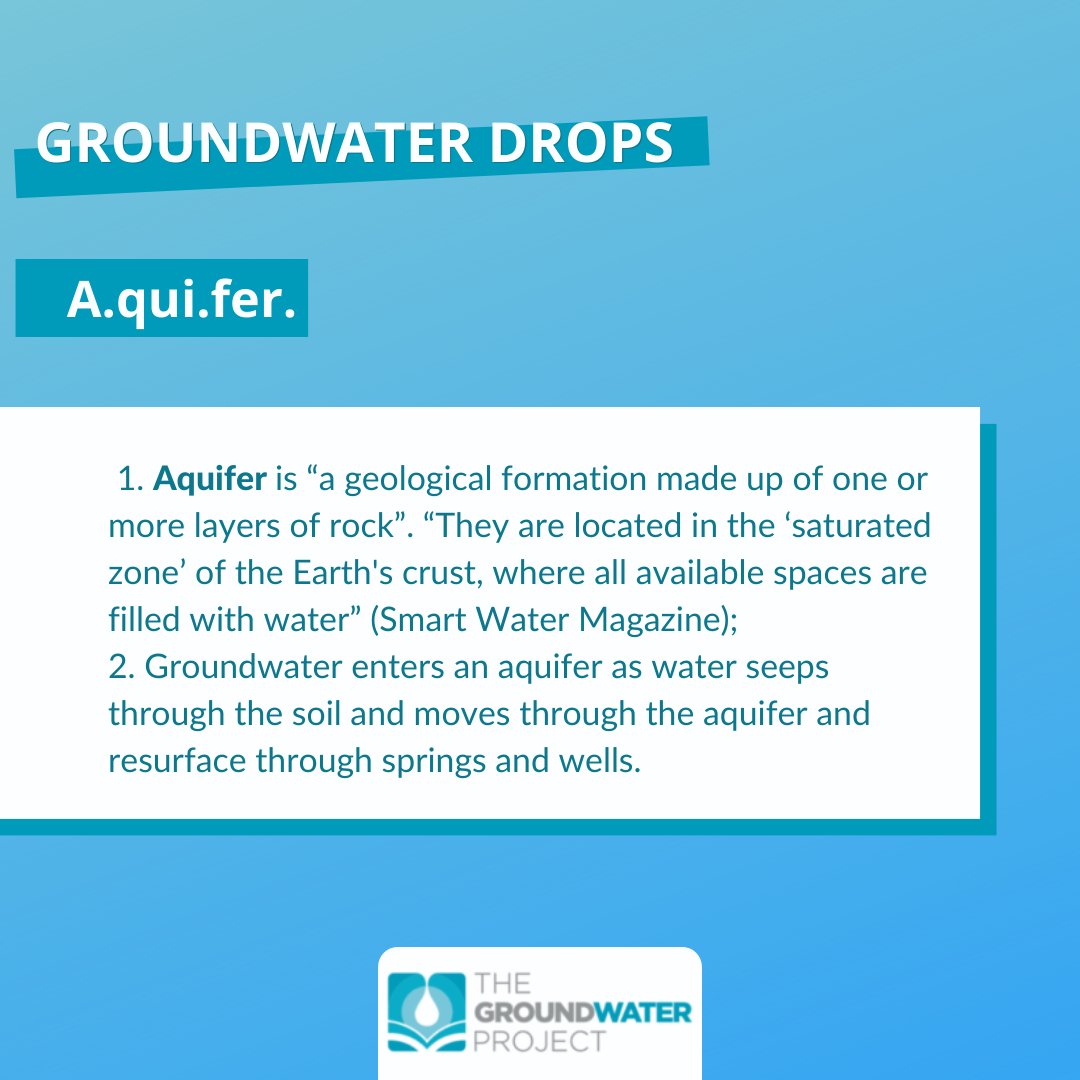 groundwaterproj's tweet photo. Today our Groundwater Drops is Aquifer!
Did you know the meaning of that word? Like this post, comment and retweet to spread the information to more people π
#aquifer #groundwater #education #meaningsofwords #groudwaterproject https://t.co/1dfsMgdhgp