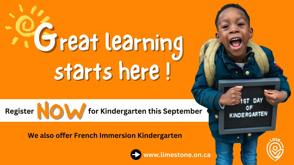 Kindergarten offers a wonderful new world of learning and growing. We learn how to read,  how to write and we make new friends. Do you have a 4- or 5-year-old ready for school this September? Online registrations are now open at ow.ly/MVQ450MyfI9