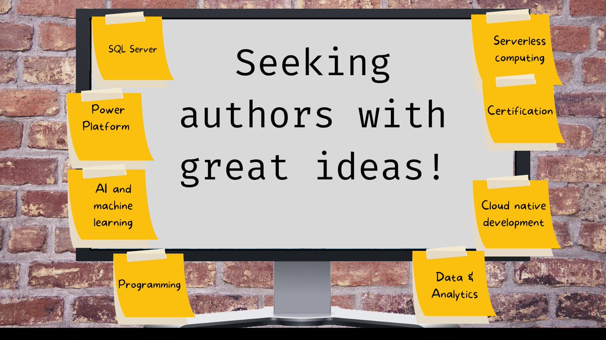 Have a great idea for a book? Curious about what it takes to become a tech author? Let's talk! We love to partner with talented pros to pub books on the topics that matter in the communities we serve. DM and we’ll put you in touch with the right editor. #techauthors#rock