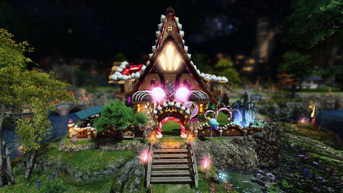 SprigganLux's tweet photo. The Buds FC house is officially open!! It only took.......the entire results period to decorate....... But I'm really proud of how it turned out! #FF14housing #ffxivhousing #FF14SS #ffxivsnaps https://t.co/vvp9xGPiIO