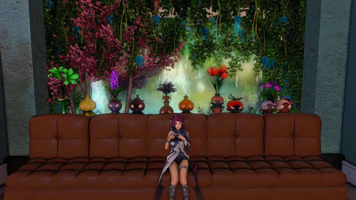 SprigganLux's tweet photo. The Buds FC house is officially open!! It only took.......the entire results period to decorate....... But I'm really proud of how it turned out! #FF14housing #ffxivhousing #FF14SS #ffxivsnaps https://t.co/vvp9xGPiIO
