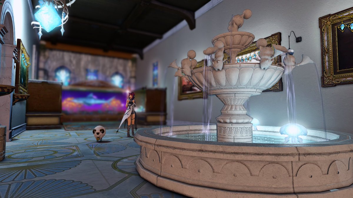 SprigganLux's tweet photo. The Buds FC house is officially open!! It only took.......the entire results period to decorate....... But I'm really proud of how it turned out! #FF14housing #ffxivhousing #FF14SS #ffxivsnaps https://t.co/vvp9xGPiIO