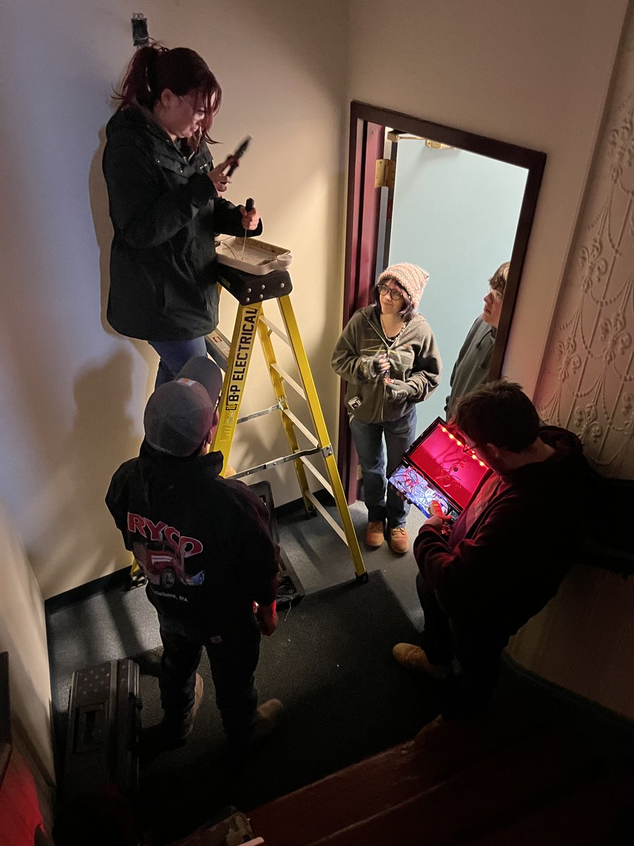 BP_MrsMachamer's tweet photo. BPTech Electrical students performing some basic electrical work at Middleborough Town Hall. #BPTech #WeAreCraftsmen #SkilledTrades @bristolplymtech @BPPrincipalKG https://t.co/x9JyN4sBdx