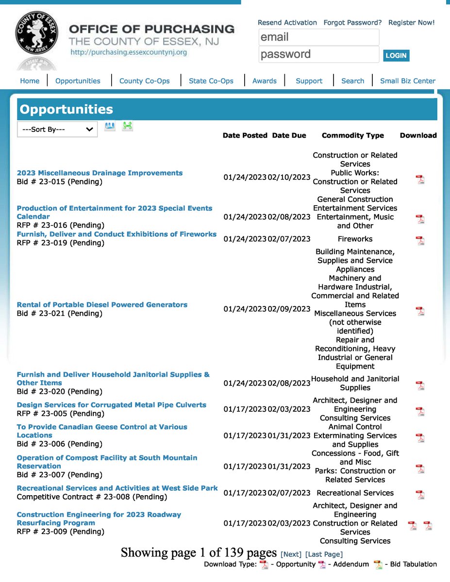 Essex County SBDAA on Twitter "Opportunities for Essex County Bidders