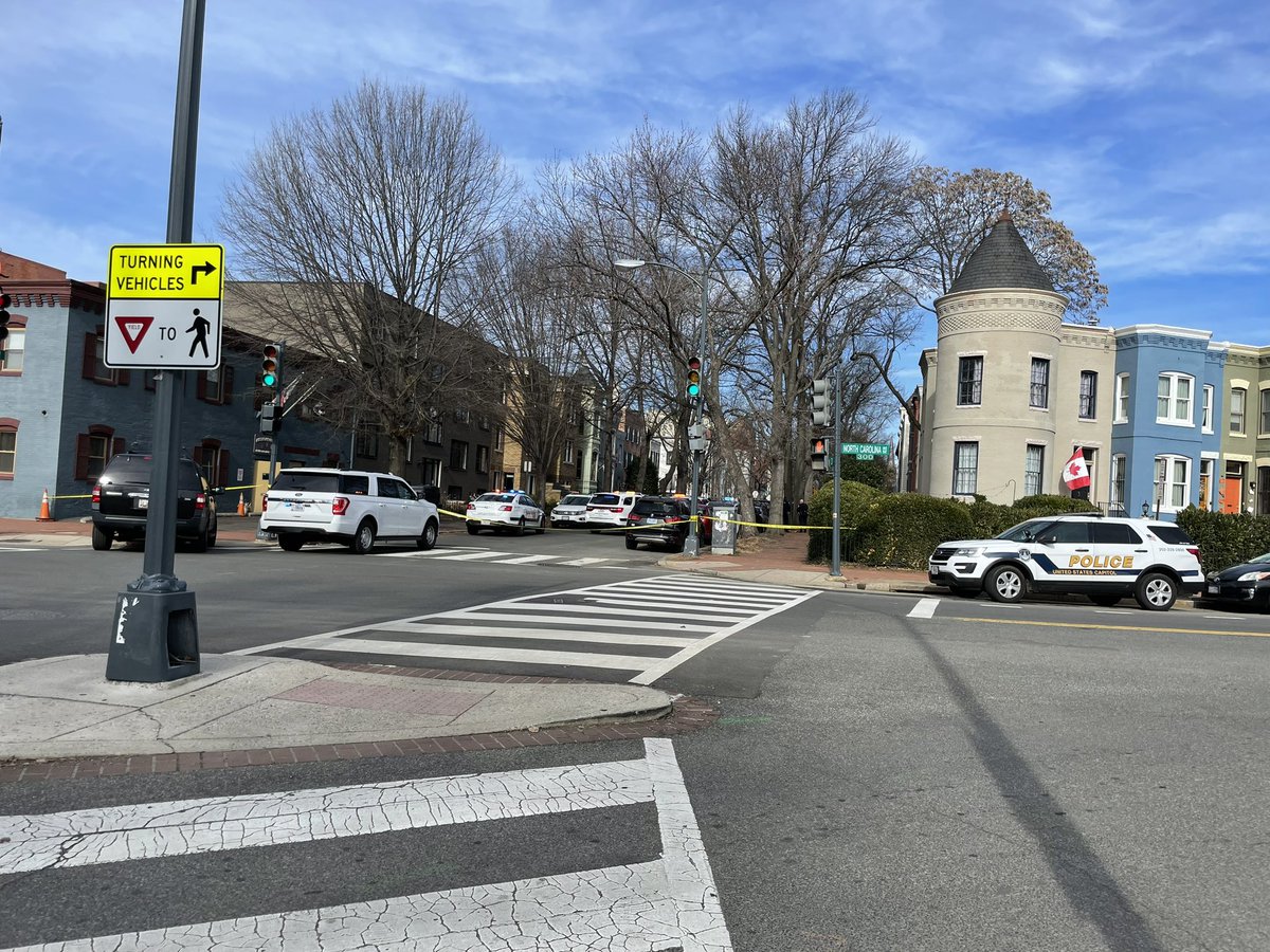 alanhenney's tweet photo. POSSIBLE CARJACKER ARRESTS--- US Capitol Police just arrested 2 males (look like late teens) after they bailed from a carjacked auto taken from PG Co at 3rd St and C St SE DC. One gun recovered so far. H/T @RealTimeNews10 cc: @theHillisHome @capitolcaucus @Anc6B10 https://t.co/bvOeBGEDbE