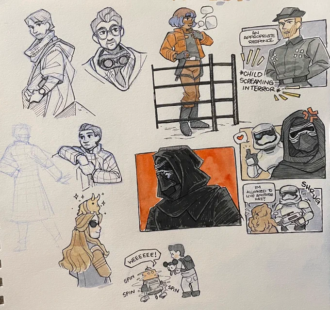 ✨Another watercolor sketchbook page✨

❌Yes, still working on SuAr. NO, no return date yet. Please don't ask under my posts, I did these on my day off. Thanks.❌ 
