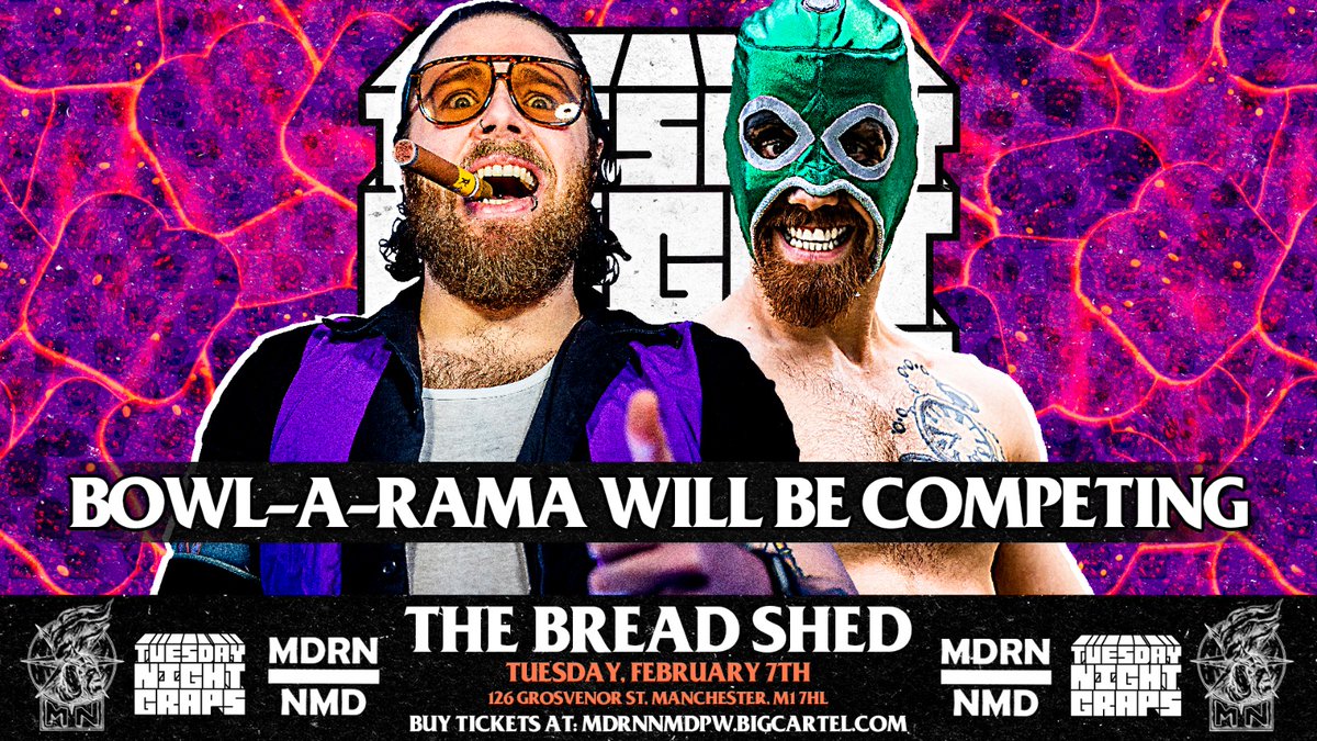 🚨ANNOUNCEMENT🚨

The boys from BOWL-A-RAMA are closing the alley for the day to strike down the competition at #TNGWILLNEVERDIE

Tickets and info here;
mdrnnmdpw.bigcartel.com