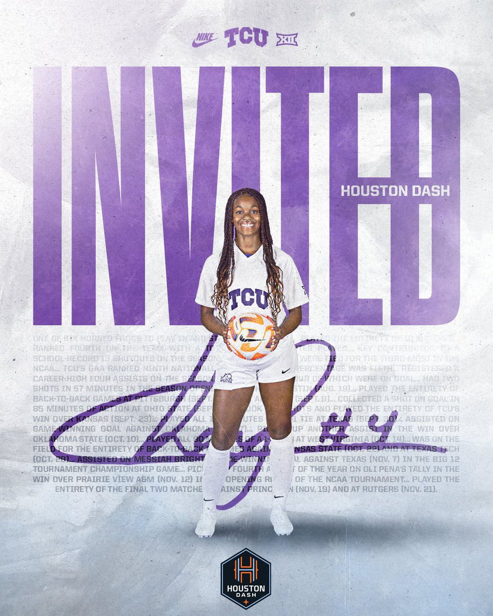 𝙾𝚏𝚏𝚒𝚌𝚒𝚊𝚕𝚕𝚢 𝙸𝚗𝚟𝚒𝚝𝚎𝚍📜

Good luck to <a href="/Chayhubbard/">Chaylyn</a> at the <a href="/HoustonDash/">Houston Dash</a> training camp! 

#GoFrogs