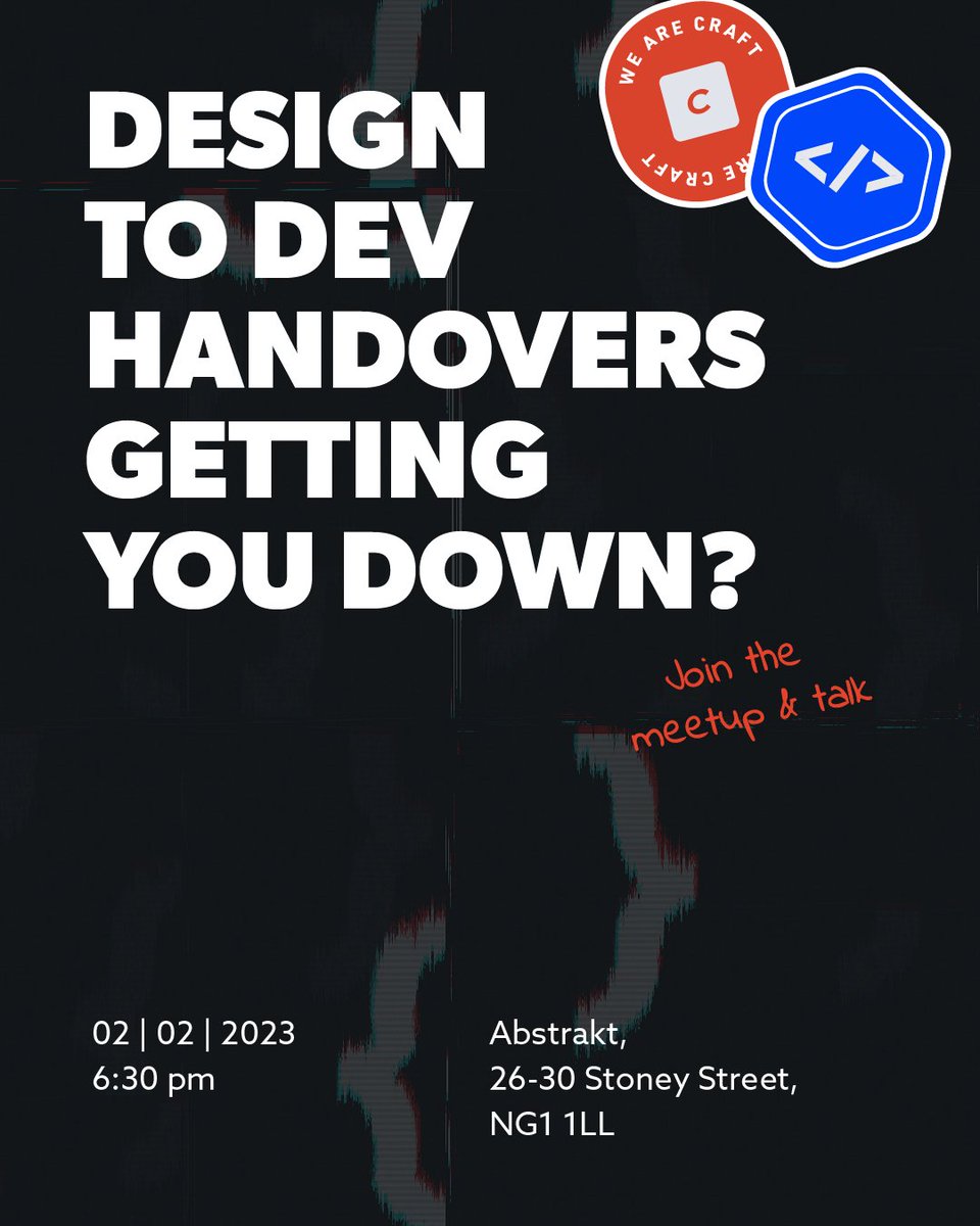 craftcmsnotts's tweet image. Join us for @craftcmsnotts Thursday, 2nd February, at 6:30 pm where Dave &amp;amp; Aaron from Still&amp;amp;Nimble will join us to talk about optimised handovers for a repeat process 🤙

#technottingham #craftcms