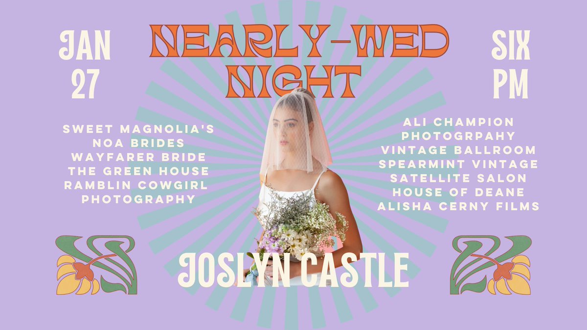 Let us help take the stress out of wedding planning! We've assembled some of Omaha's coolest vendors to help you design your perfect day in one of the most romantic settings in town. Meet us at the Castle Jan. 27 at 6pm.
joslyncastle.com/events/event/2…
