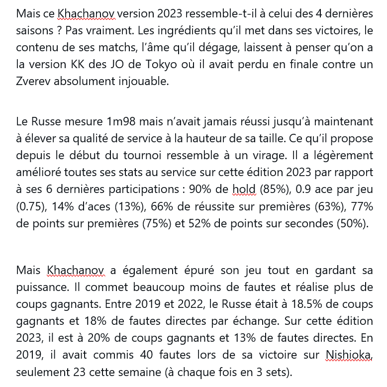 tennisbreaknews's tweet photo. 🇦🇺Open d'Australie 

Belle affiche entre 🇷🇺Khachanov et 🇬🇷Tsitsipas pour cette 1ère demie🔥

🎁Analyse complète à lire ci-dessous

⭐️Khachanov➡️ cote 3.00 - mise 0.5U
🔛Over 36.5 jeux (B) ➡️cote 1.62 - mise 1U

Merci ♥️/🔁et n'hésitez pas à dire quel bet vous prenez sur ce match https://t.co/XqbvGfq4RX