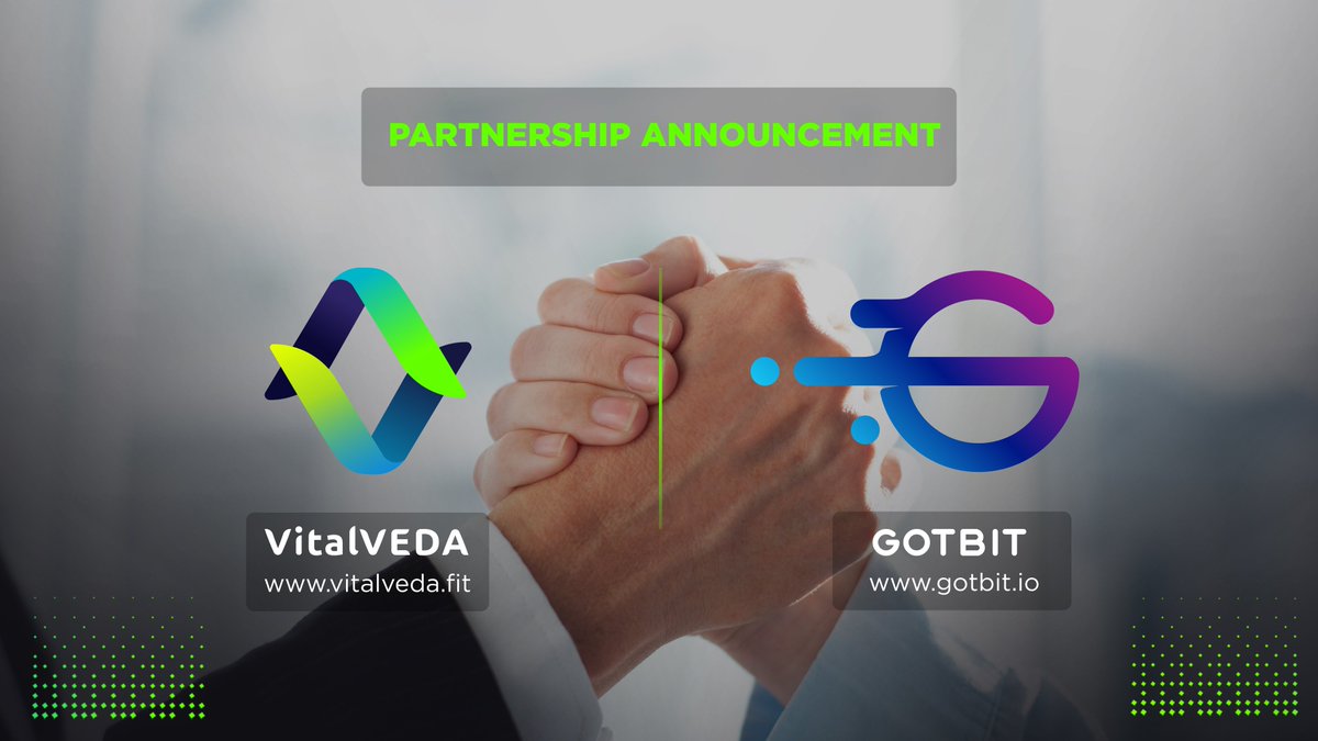 veda_vital's tweet photo. We are delighted to announce our strategic partnership with Gotbit, the top Blockchain Incubator which will assist VitalVeda in its future investment path to successfully launch VVFIT Token.   #metaverse #blockchain #movetoearn #nftgaming #p2e #vitalveda  #vvfit @gotbit_io https://t.co/L8h9Tcy4uY