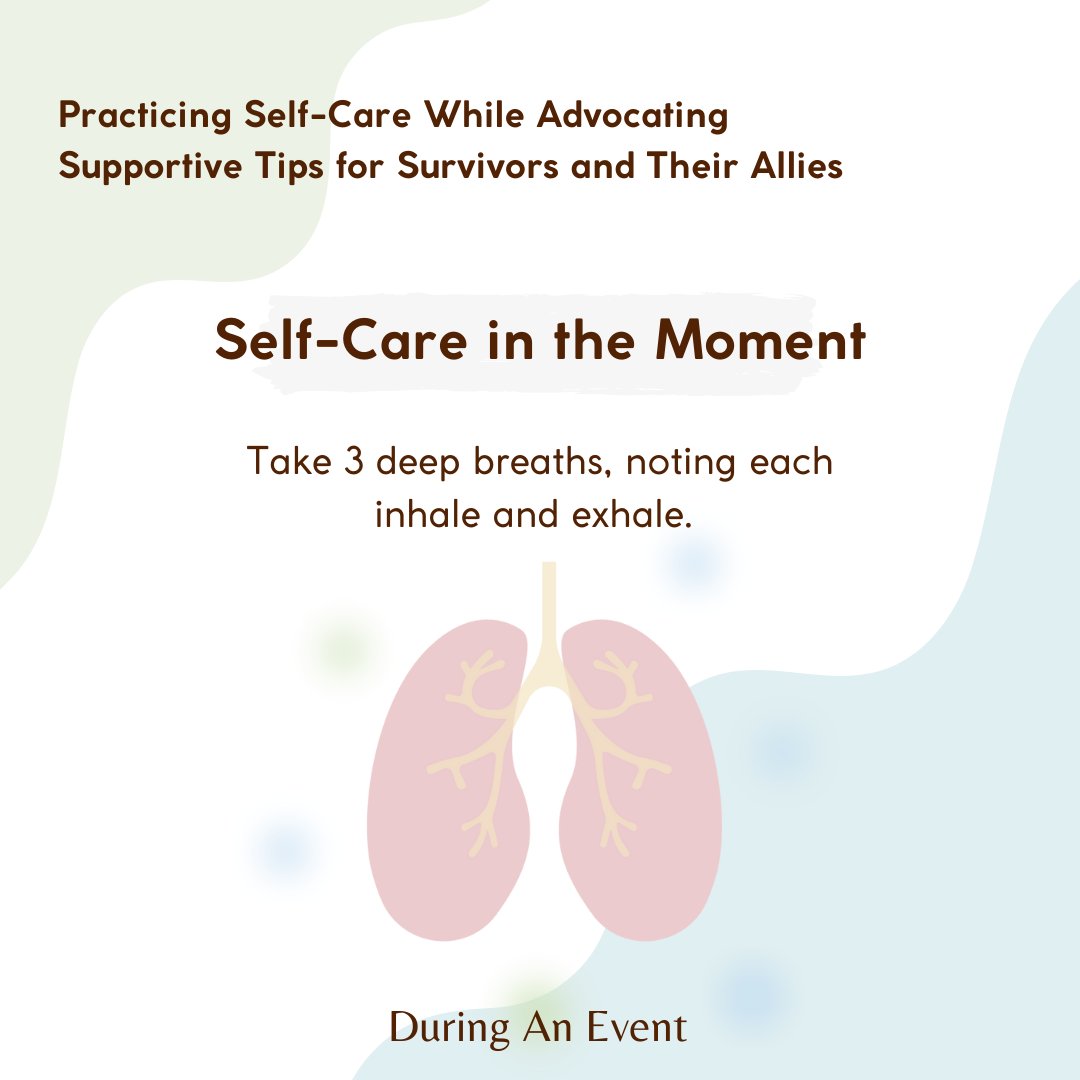 UofTConsent's tweet photo. For #ConsentActionWeek, Jan. 23 – 27, we’re sharing our resource on how to best practice #SelfCare while advocating to build-up a #CultureOfConsent. Here are 4 ways to look after yourself during an event or protest. 

See the full guide: https://t.co/bk8sNj9BtR https://t.co/1CGiFywOlm