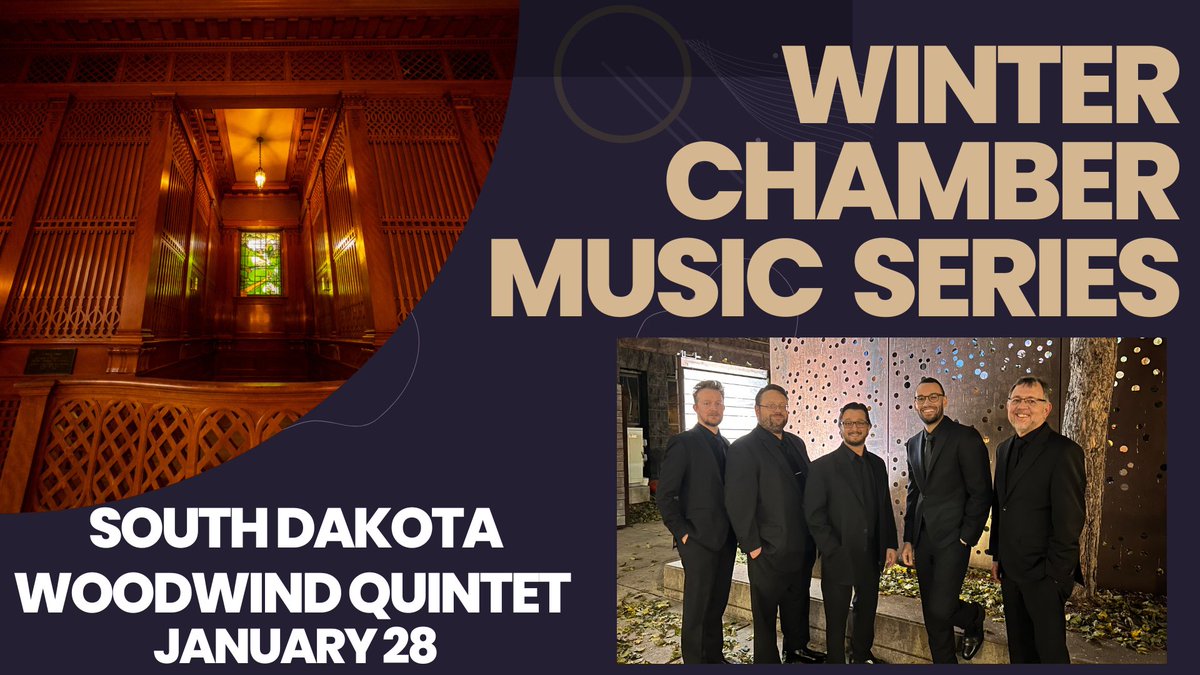 We welcome you to a three-part series of intimate performances in the Joslyn Castle music room, featuring three contrasting musical ensembles. Our first engagement features the South Dakota Woodwind Quintet on Jan. 28. Tickets: tinyurl.com/yaukszkz