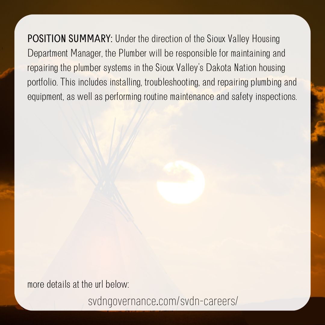 SVDN_SVHA_Plumber_FT_(2023.02.10)_202302
Deadline: February 10, 2023 4:00pm

svdngovernance.com/svdn-careers/