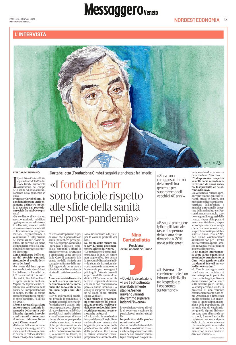 Per rilanciare la #sanita pubblica la politica pone una grande enfasi sul #PNRR ma fa precipitare il rapporto spesa sanitaria/PIL al 6%
