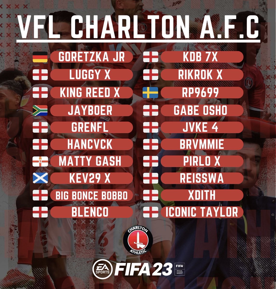 Squad announcement!
<a href="/TheVFL_/">VFL</a>
