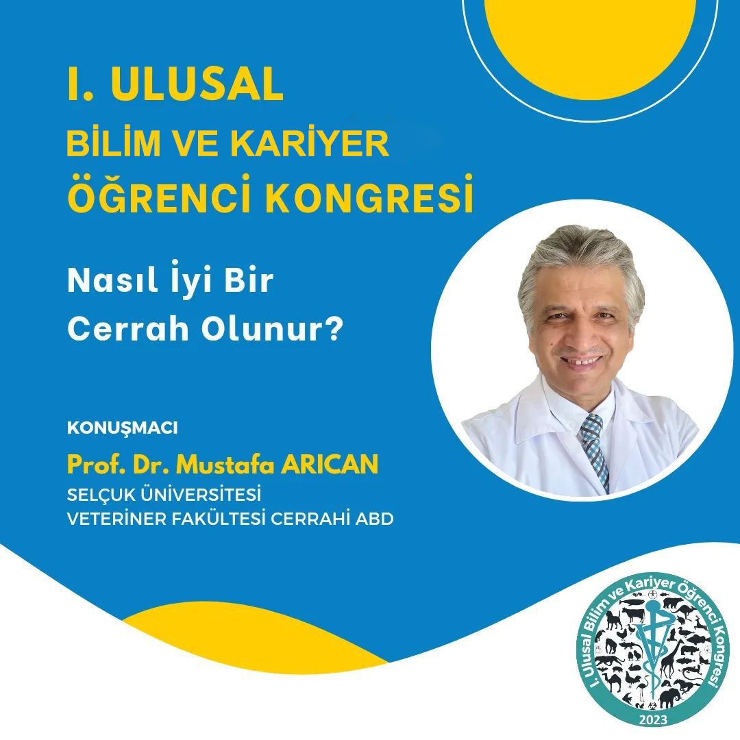 Mart'ta düzenleyeceğimiz kongremizde Cerrahi alanında sevilen hocalarımızdan Prof. Dr. Mustafa ARICAN da bizlerle beraber olacak
Gelişmelerden haberdar olmak  için takipte kalın...
#kongre #veterinarian #surgeon #speaker #professor #studentcongress #pet #animals #cattle #Surgical