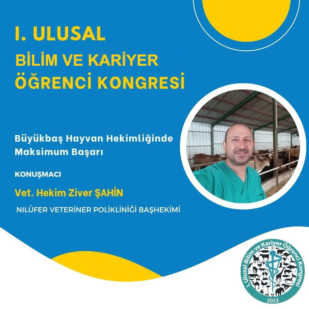 Mart'ta düzenleyeceğimiz kongremizde Büyükbaş alanında sevilen hekimlerimizden Vet. Hekim Ziver ŞAHİN da bizlerle beraber olacak,
Gelişmelerden haberdar olmak  için takipte kalın....
@zivermix
#kongre #veterinarian #surgeon #Speaker #studentcongress #pet #animals #surgical