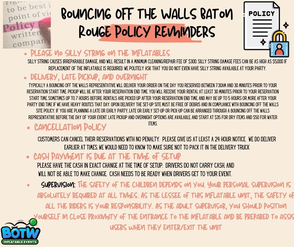 bouncing_br's tweet image. Just a little Education of Our policies here at Bouncing off the Walls #spacewalk #bouncingoffthewallsbr #funjump