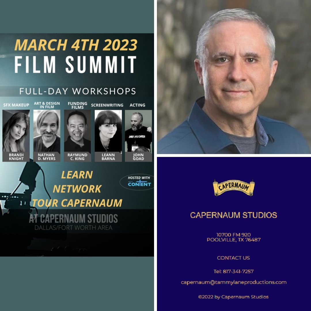 Capernaum Studios is holding a film summit on March 4th! Tim Shields will be the MC for the all-day event with boot camps, networking, a special lunch, and Capernaum set tours. 
Register at christianmediaconference.com/film-summit-ma…
#FilmSummit #CapernaumStudios #PoolvilleTX #TimShields
