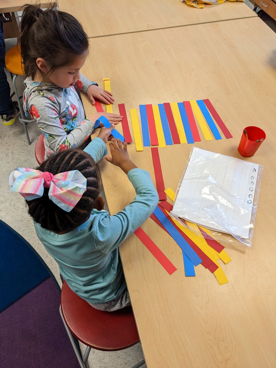 HWES_ArtClass's tweet image. Kindergarten is working on patterns with Ms.Wilmier in Art! They will use this knowledge to make pattern paper weavings soon! @HuntersWoodsES #CrayolaCreativityWeek