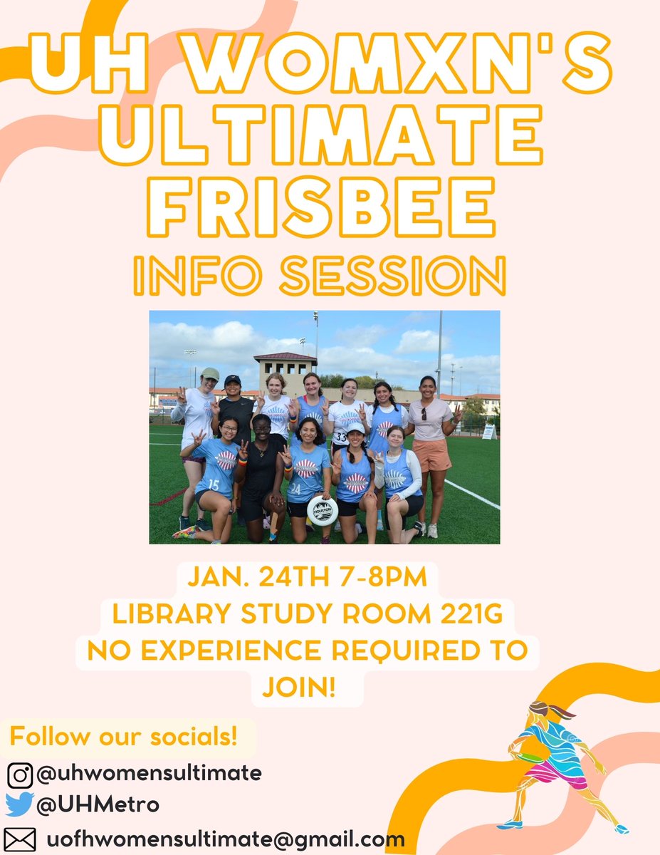 Join us for an information session TONIGHT! Hope to see you there! Can't make it? Our first practice will be this Thursday from 8-10:30pm at the IM fields. DM us for any additional questions!