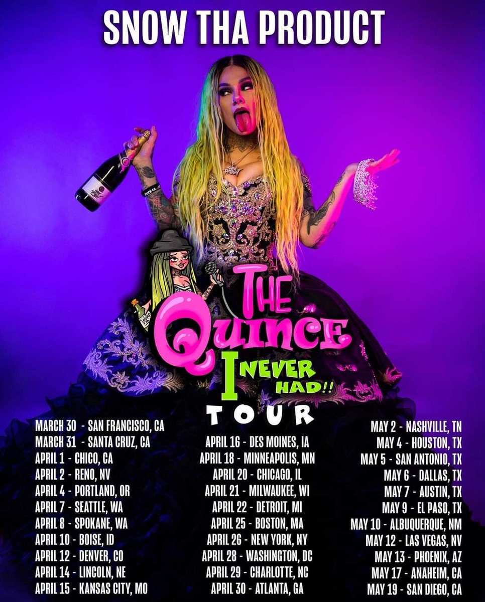 WokeJBass's tweet photo. @SnowThaProduct going on Tour im soo ready!!! #QuinceINeverHad https://t.co/poMuYwcBbW