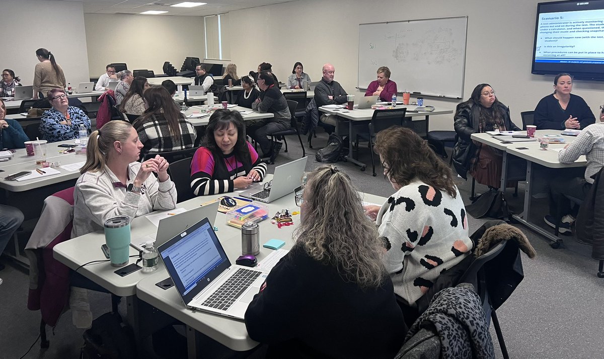 lopez_diane's tweet photo. Training Option 1 ✅! CTC's/Leaders learned about and received training on critical updates, compliance components and instructional implications with regard to TELPAS and Spring STAAR Interim. Kudos to REA's @CWilsonMISD &amp; @courtneyselking! Option 2 happening Jan 26th! #TeamMISD https://t.co/lrY2X15jUN