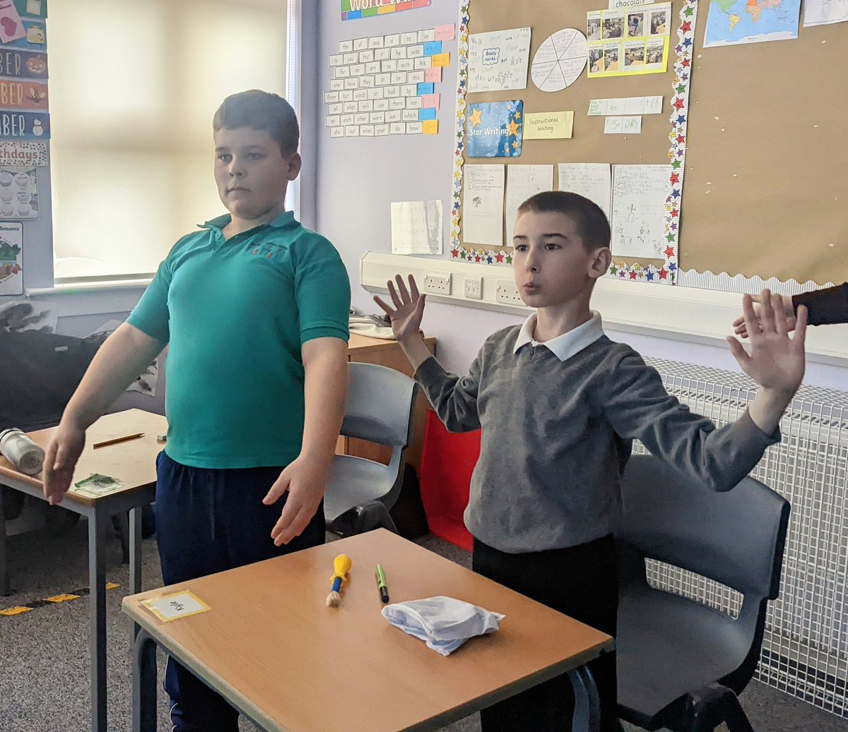 MissKJenkins1's tweet photo. The boys @CSCGriffin @wlconnolly were concentrating hard today when practising our rainbow breathing self-regulation exercise https://t.co/u6OTcHVgAB