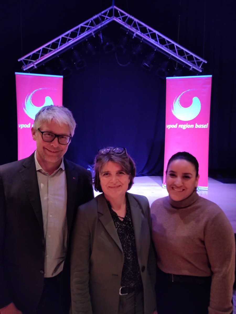 Regierungspräsidentin @ka_schweizer und <a href="/tania_cuce/">Tania Cuce</a>, Präsidentin beim <a href="/vpodbasel/">vpod region basel</a>. Für gute und faire Arbeitsbedingungen! #schweizernoack